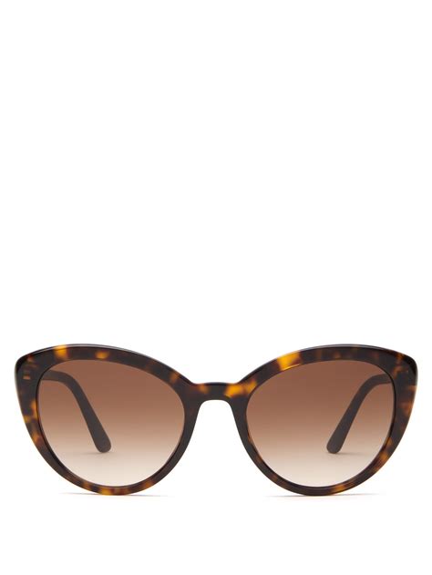 prada cat-eye acetate and gold-tone sunglasses|Prada cat eye tortoiseshell glasses.